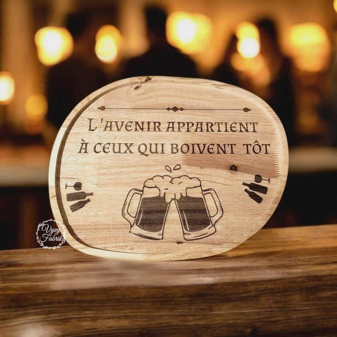 plateau apero bois grave laser personnalise
