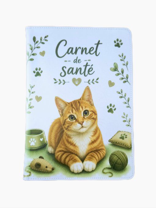 Protège-carnet de santé personnalisé thème chat imprimé par sublimation