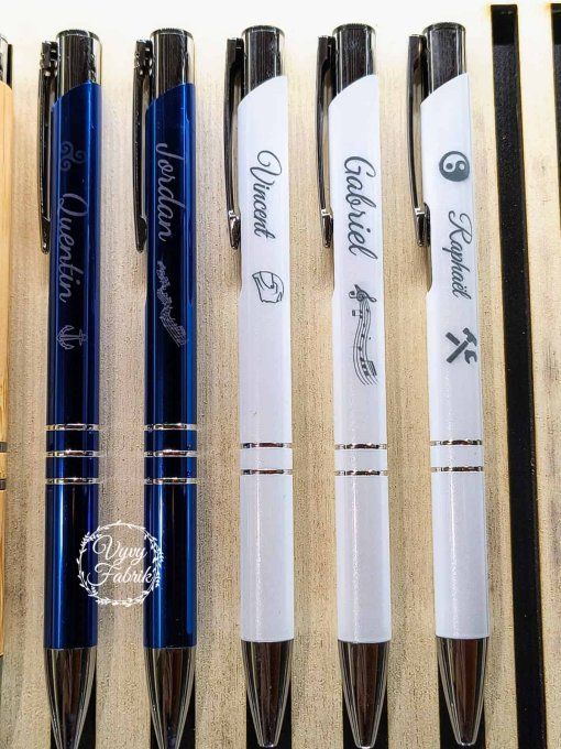 Stylos en aluminium personnalisés disponibles en plusieurs couleurs